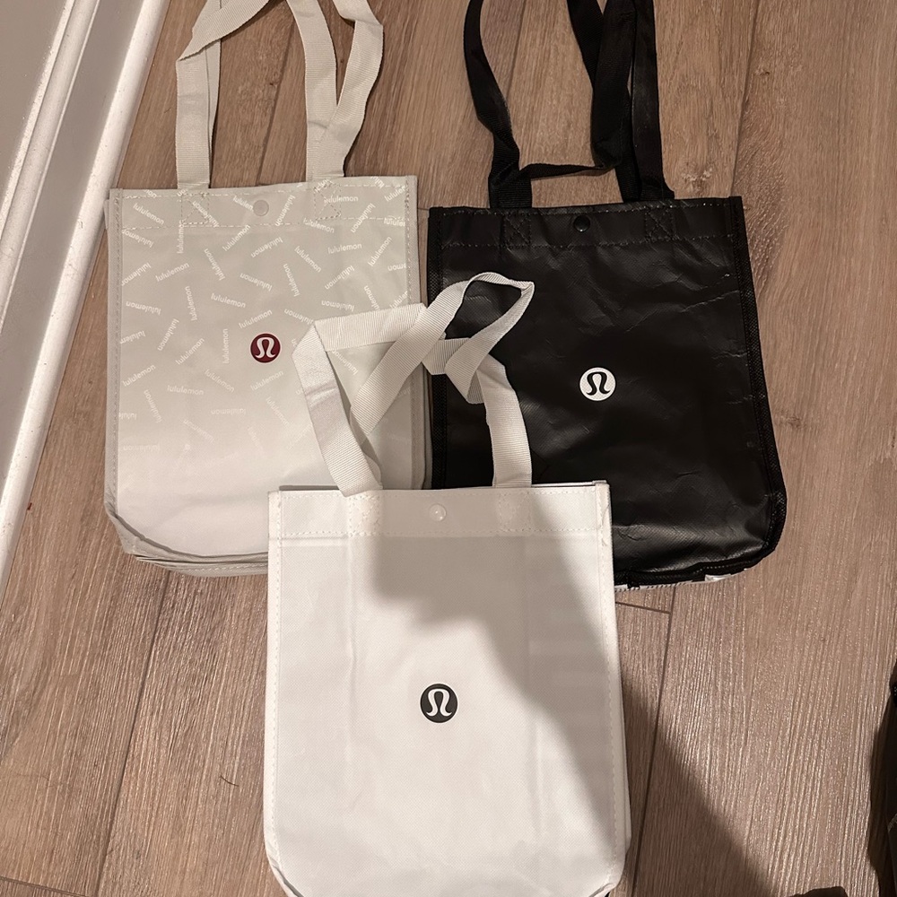 Bundle lululemon athletica shopper Tote Bag Set reusable shopping bag